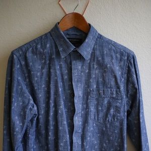 Banana Republic Navy patterned shirt